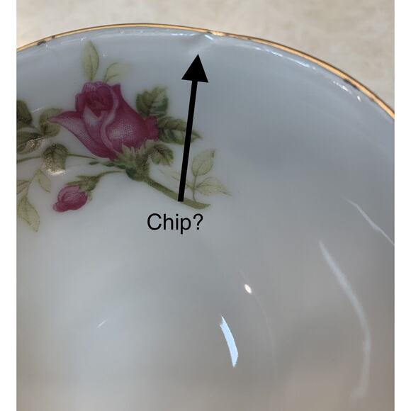 Fine Bone China Tea Cup Pink Rose Bud Pattern English White Gold Rim Delicate - Picture 3 of 12